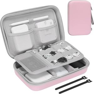 Hard Travel Electronic Organizer Case for MacBook Power Adapter Chargers Cables